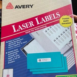 Avery laser labels